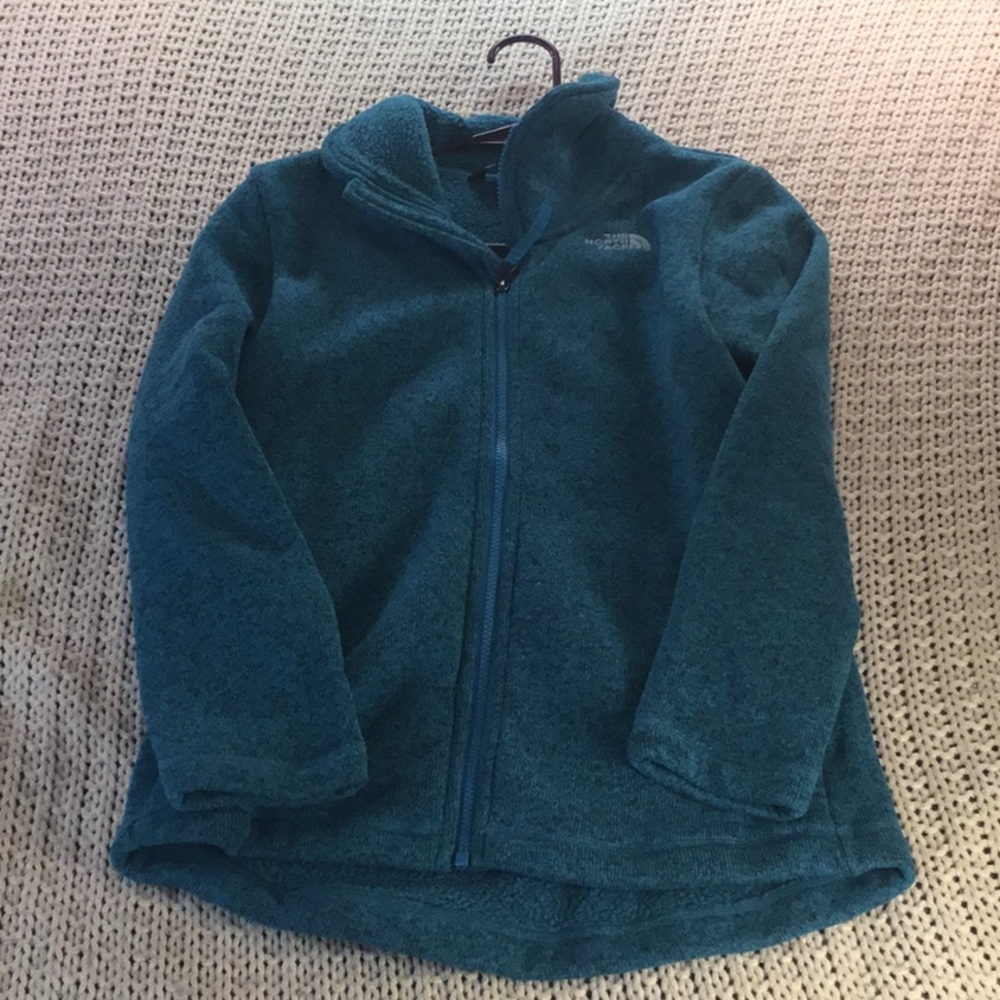 The North Face Turquoise Fleece Jacket girls size large